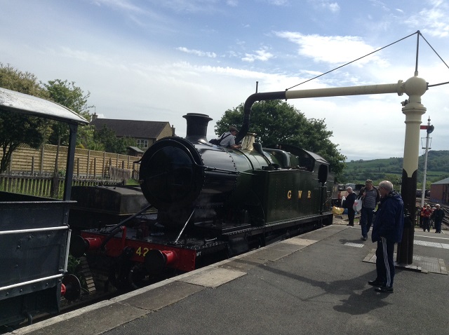 "Taking on plenty of water at Winchcombe. Well,Ramblers do like their cup of tea!" Taking on plenty of water at Winchcombe. Well,Ramblers do like their cup of tea!